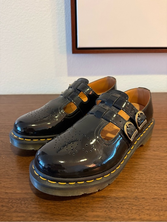 Dr. Martens Shoes - Dr. Martens Black Patent Double-Buckle Mary Jane Flats